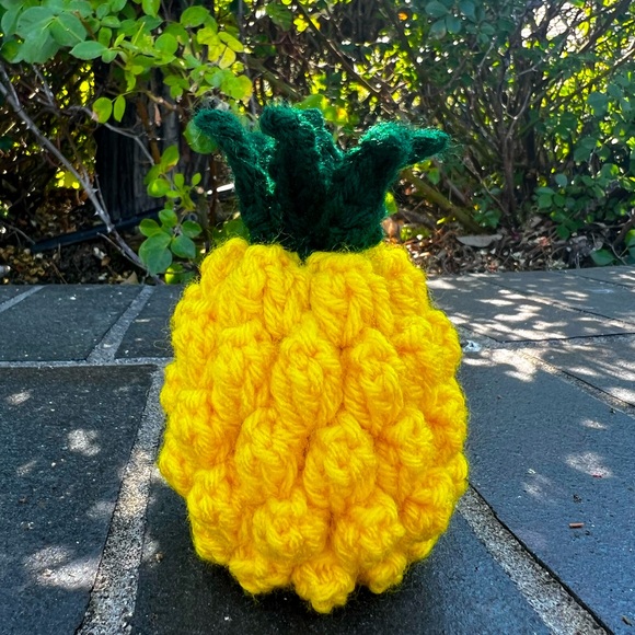 Hand Crafted Other - Hand Small Pineapple Desk Decor Plushie!